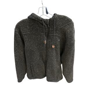 Stoic Sherpa Lined Sweater Fleece Mens Size XL Sark Gray Hooded